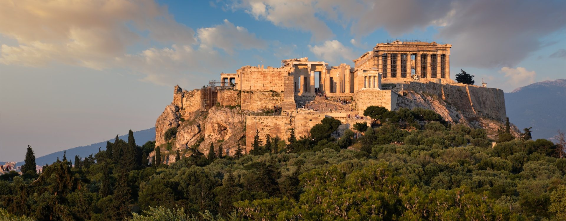 Iconic Parthenon Temple at the Acropolis of Athens, Greece