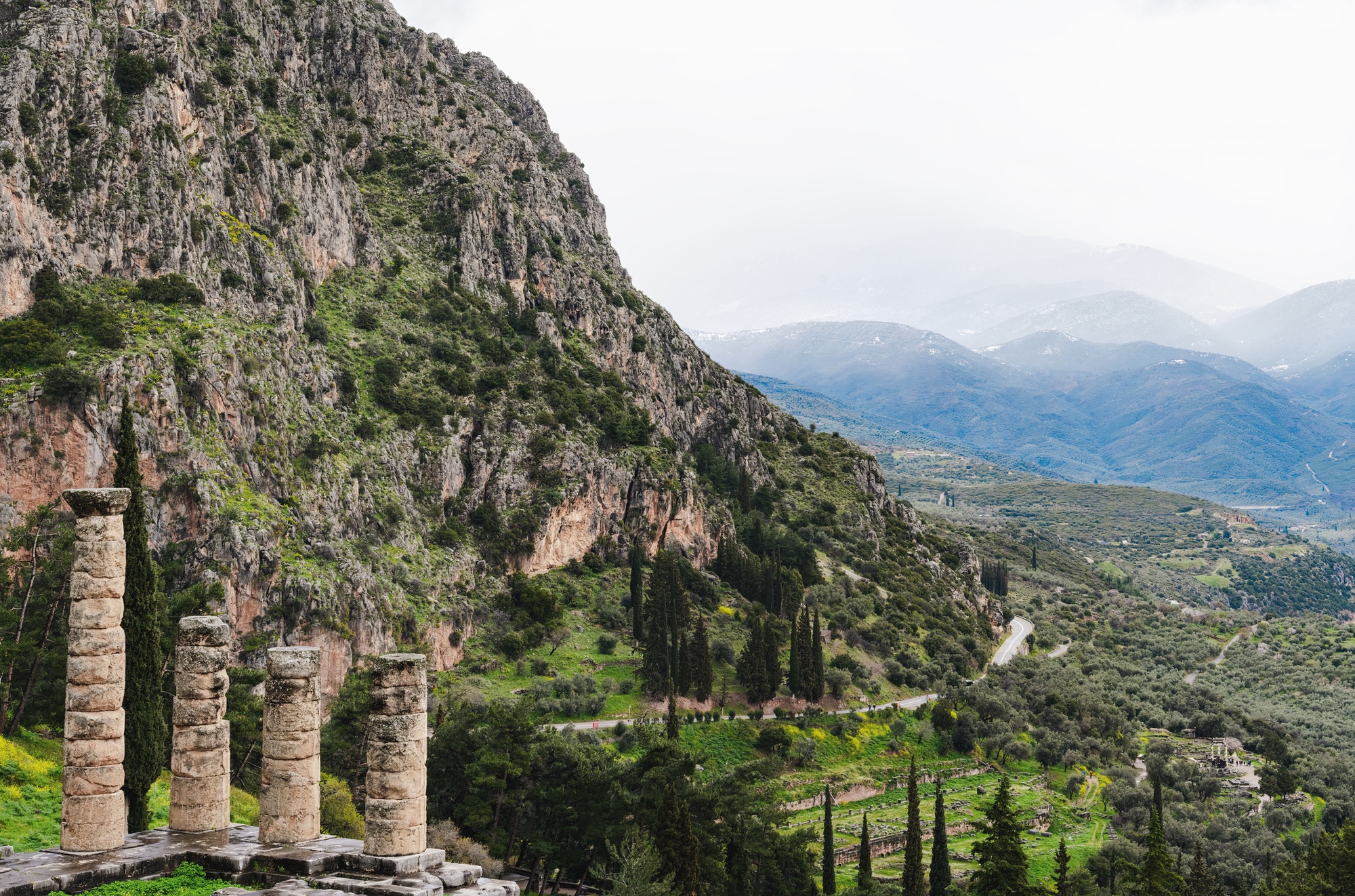 Ruins of an ancient temple, Temple Of Apollo At Delphi Oracle